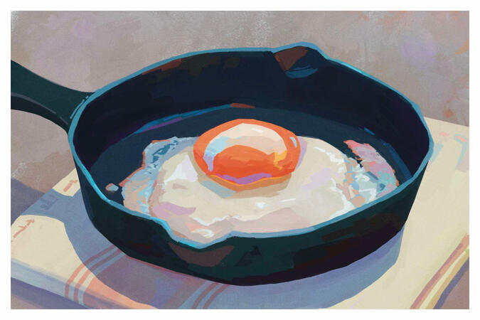 Fried Egg Print 6x4