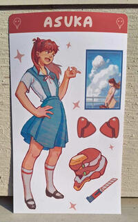 Asuka sticker sheet 4x7