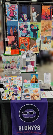 Half table setup w/ backdrop