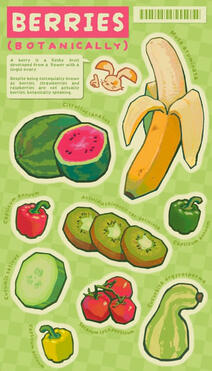 Berries sticker sheet