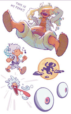 Luffy sticker sheet