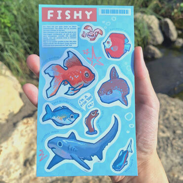 Fish sticker sheet